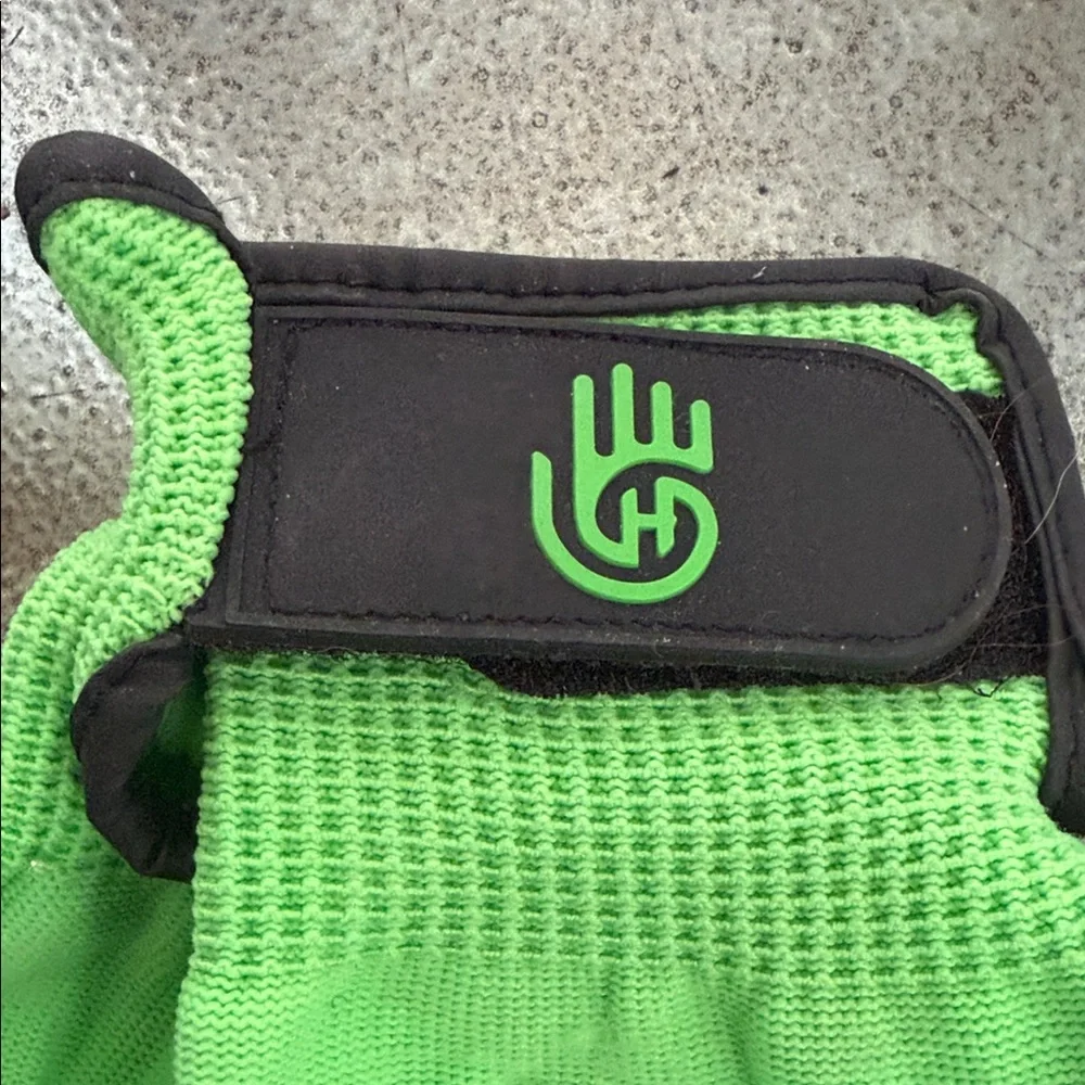 Black and Green Dog Grooming Gloves